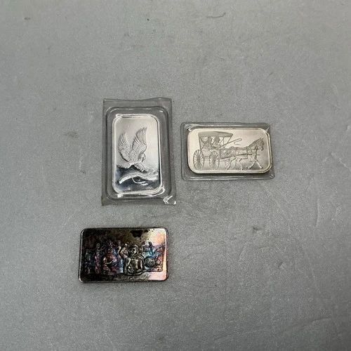 3 oz.999 Silver Bars silvertowne building together73, stagecoach