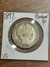 1897 P Barber Half Dollar VG Very Good Better Date Coin Set Break (Raw14526)