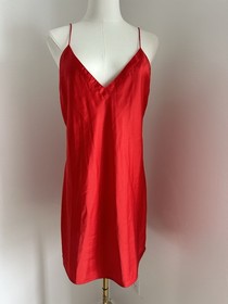 La Perla Women&rsquo;s Red Solid Full Slip Lingerie Size M