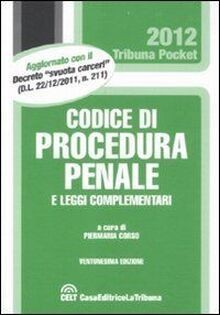Codice di procedura penale e leggi complementari von La ... | Buch | Zustand gut