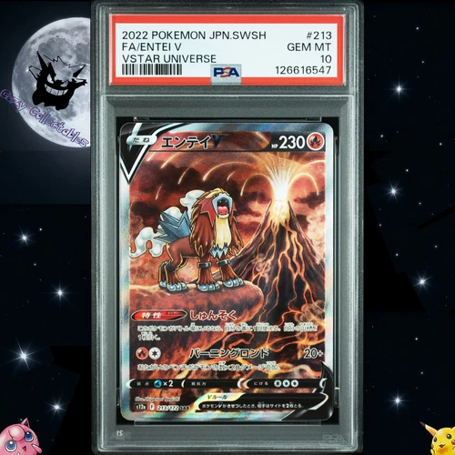 PSA 10 Entei V 213/172 SAR S12a VSTAR Universe Japanese Pokemon Card 2022
