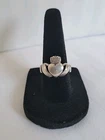Vintage Sterling Silver Claddagh Sz 7.25 Ring 3.6 Grams