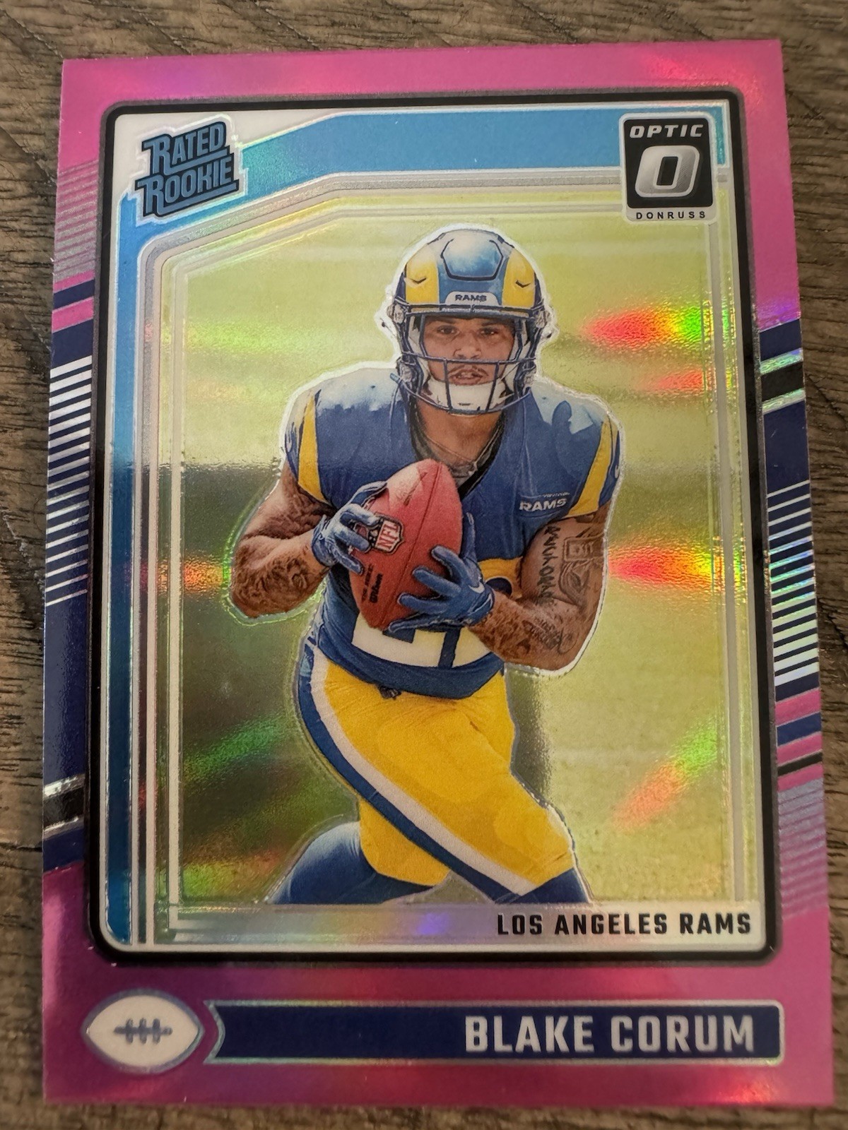 2024 Donruss Optic Blake Corum Pink Holo # 208