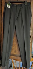 Haggar Mens Black Super Flex Waistband Dress Pants Size 32X32 NWT
