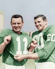norm van brocklin & chuck bednarik-new   Colorized 8x10 Print-FREE SHIPPING