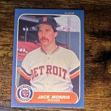 Fleer 1986 Jack Morris #232 Detroit Tigers Baseball Card Base Set