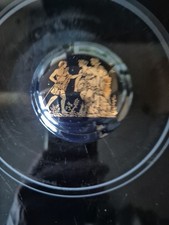 Decorative Hand Made In Greece In 24k Gold Ceramic Lidded Trinket Box