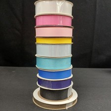 10 Spools Grosgrain Ribbon Mixed Colors Width New Partial