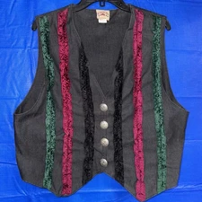 Vintage Rosaropa by Tex Tan 100% Cotton Women’s Large Vest Made In USA Rare #308