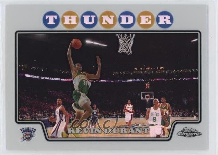 2008-09 Topps Chrome Refractor Kevin Durant #156 0j2a