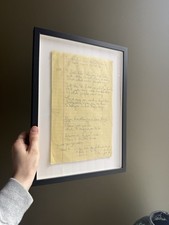 Mal Evans Beatles Roadie Handwritten Lyrics Beautifully Framed / From Tracks