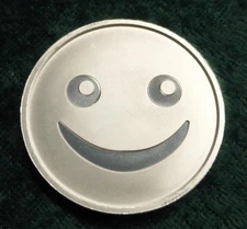 1oz .999 Fine Silver Emojis / Smiley Face Round, 1 Troy Ounce .999 Fine Silver