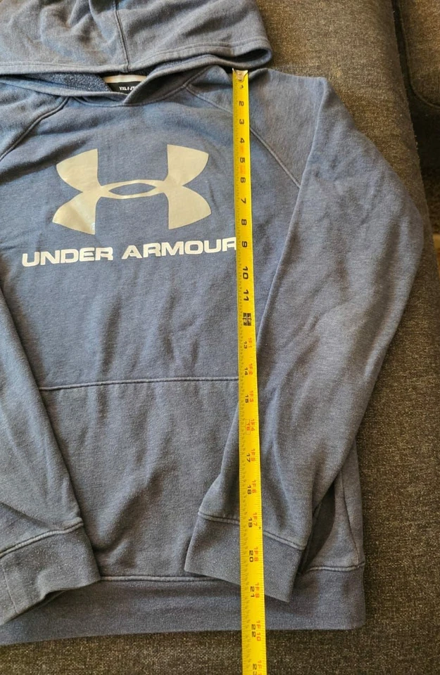Under Armour Youth XL ColdGear Sudadera con Capucha Niños Azul Cálido Pullover Atlético Foto 4 de 4