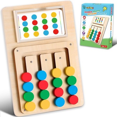 Color Matching Logic Board Game Fine Motor Brain Teaser Educational Kids Toy Set