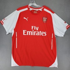 Arsenal FC Puma 2014/15 Home Football Soccer Jersey Mens XL Blank Red Shirt