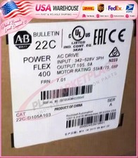 22C-D105A103 AB Power Flex 400 75HP AC Drive 22CD105A103 NEW 22CD105A103