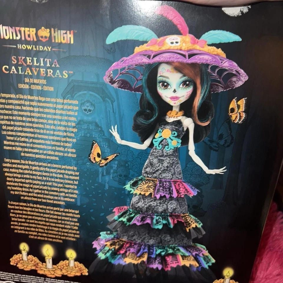 monster high howliday skelita calaveras skullector doll with box deadstock rare - Image 3 of 4