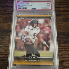 Leaf 2017 Leaf Draft Patrick Mahomes II #56 Gold Rookie PSA Graded Card. rookie card picture