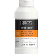 Liquitex Professional High Gloss Varnish 237ml (8 oz) – Clear Acrylic Sealer