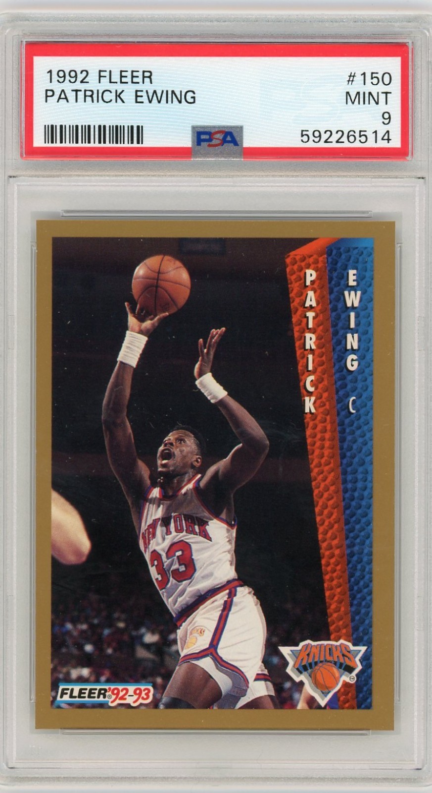Patrick Ewing 1992 Fleer #150 PSA 9
