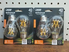 2x 2pack Feit enhance LED Bulb 40 watt equivalent Medium Base A15 size for Fans