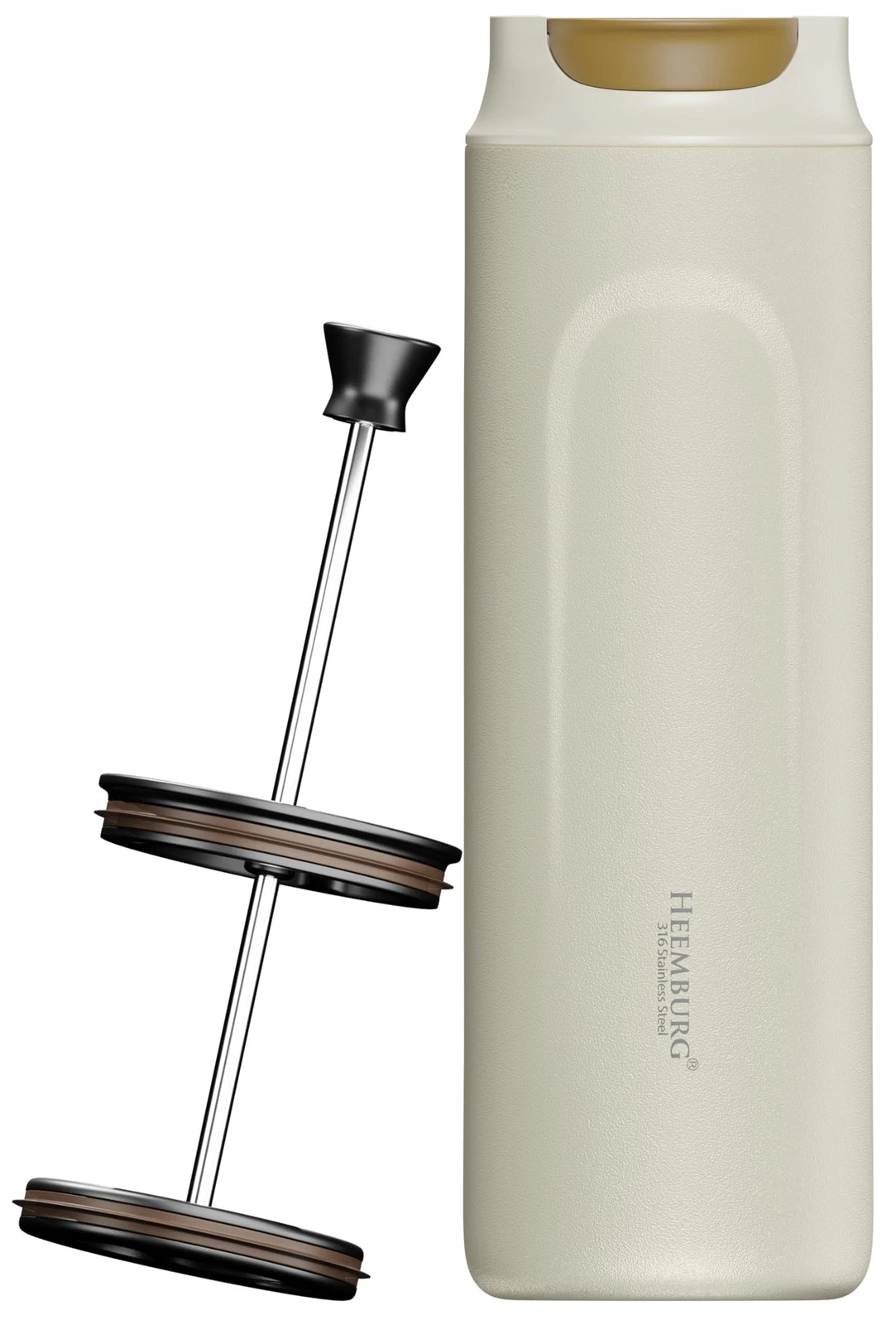 French Press To Go 430ml Stainless Steel Double Wall Insulated | Leakproof Re...