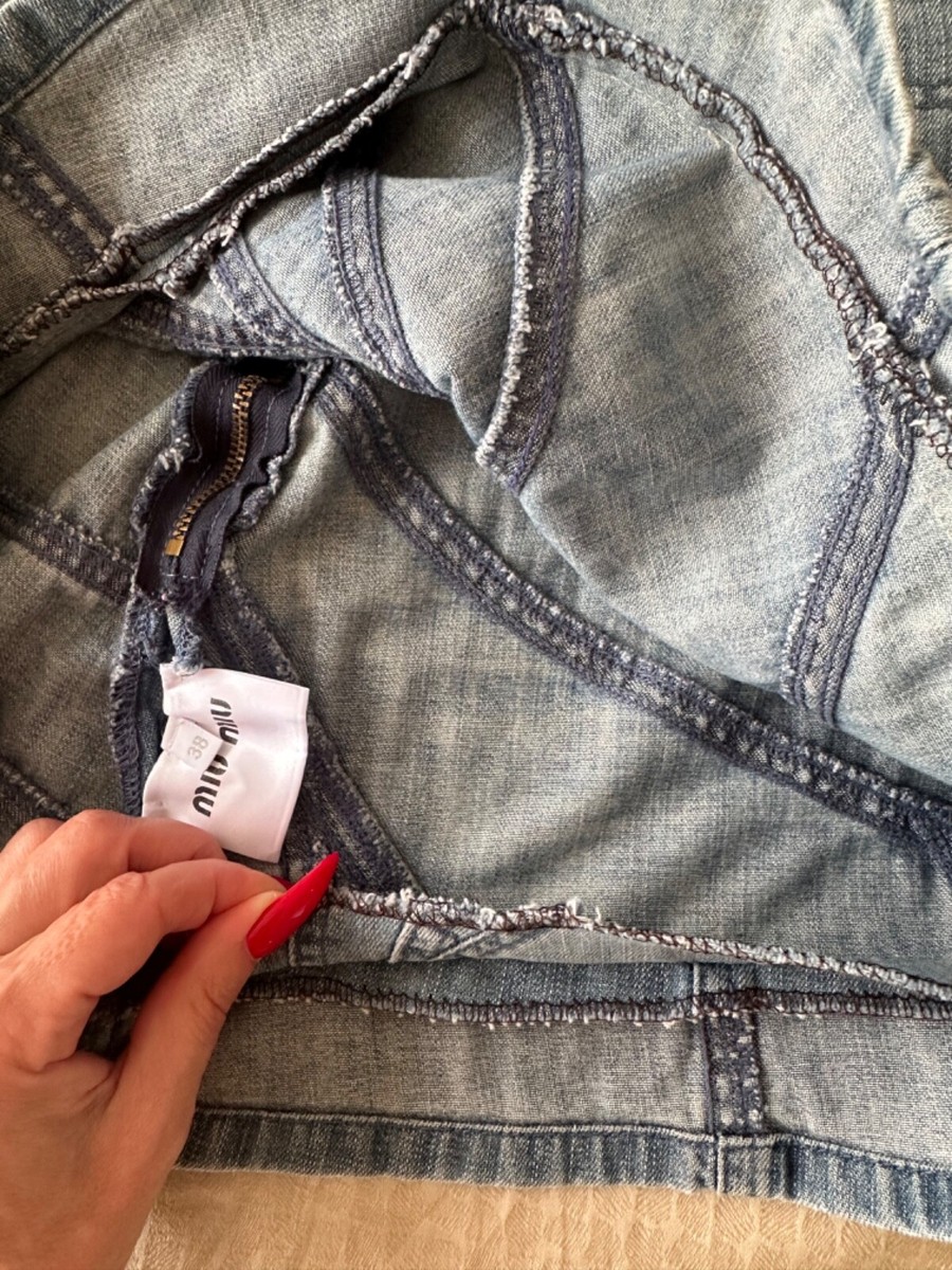 Vintage Miu Miu Denim Mini Skirt Size 38 | eBay Vintage Miu Miu Denim Mini Skirt Size 38 | eBay