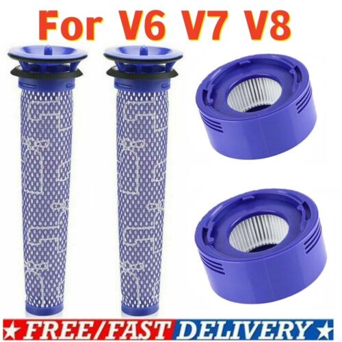 2x Pre & Post HEPA Filter For Dyson V8 V7 Animal Absolute Vacuum Replacement New - Picture 3 of 13