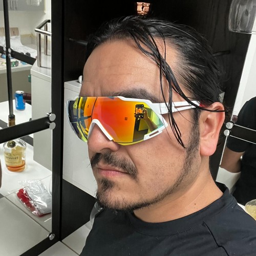 Neue Herren HD Sonnenbrille Sport umlaufend verspiegelt Autofahren Brille Mode - Bild 13 von 46