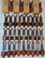 31 PIECE LOT NOS 6004 TUBES WITH ADAPTER = 5Y3GT 5Y3G CBS HYTRON RECTIFIER TUBES