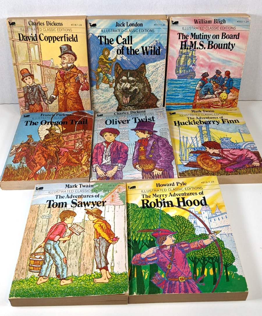 MOBY BOOKS Vintage Illustrated Classic Editions Series 1979 Mini PB 4513-4523