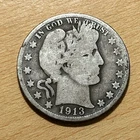 1913 Barber Silver Half Dollar