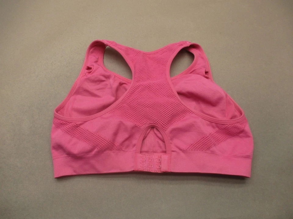 Sujetador deportivo MARIKA talla M para mujer rosa forrado de malla inalámbrico para corredor espalda 7Q Foto 3 de 4