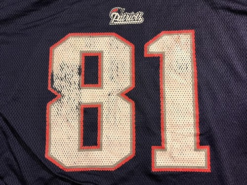 VINTAGE Reebok New England Patriots Randy Moss Jersey Men’s XXL Blue Y2K #81 - Picture 3 of 7