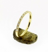0.25 Carat Diamond Eternity 14 K Comfort Fit Gold Wedding Band or Stacking Rings
