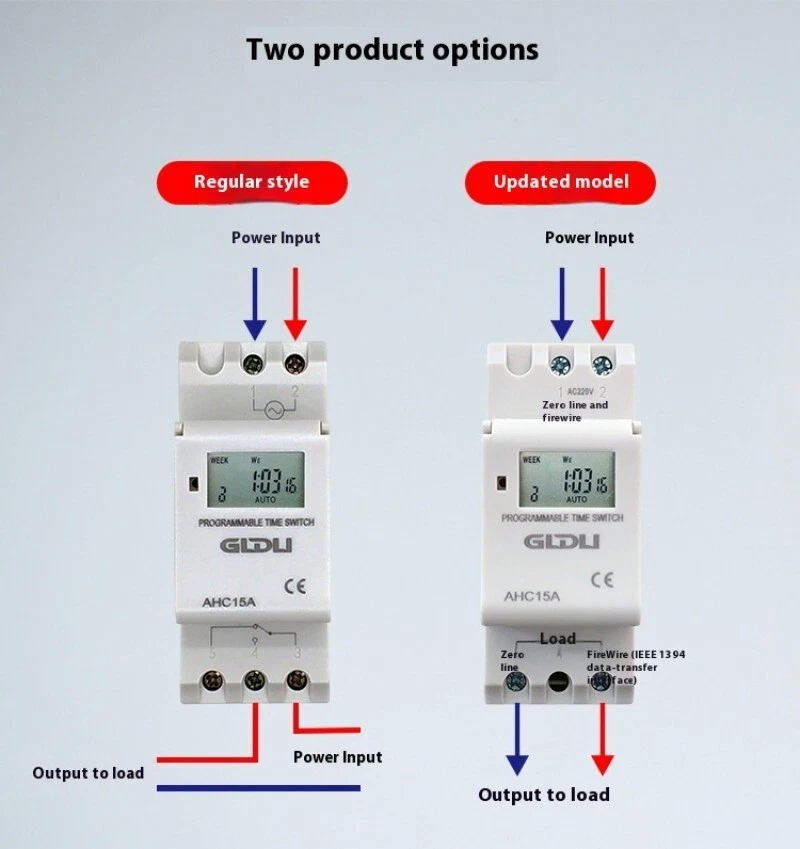 Interruptor de tiempo DIN AHC15A 220v temporizador temporizador interruptor THC15A controlador automático Foto 4 de 4