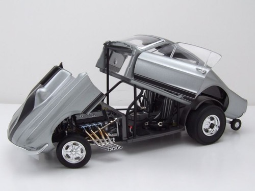 Ford MUSTANG Gasser " Gone IN 60 Secondi " 1967 Grigio Modellino Auto 1:18 Acme - Foto 5 di 9
