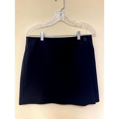 BRAND NEW Aritzia Babaton Black Wrap Mini Skirt Women US Size 10