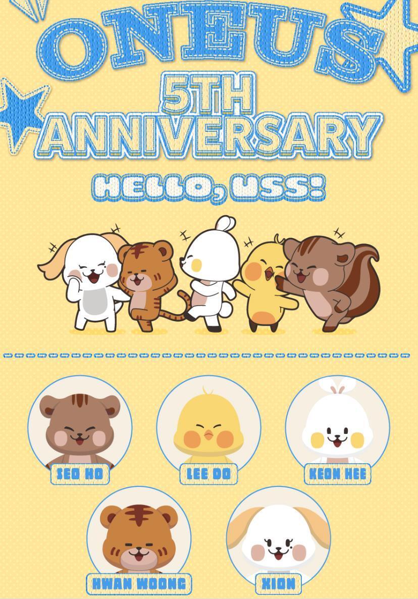 ONEUS 5TH ANNIVERSARY USS OFFICIAL MD GOODS USS DOLL + ONEUS 5TH ANNIVERSARY USS OFFICIAL MD GOODS USS DOLL +