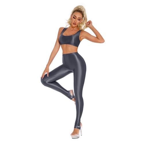 Women's Blouse Tights Suit Sleeveless Tracksuits Athletic Vest With Trousers - Picture 77 of 84