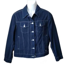 Uniqlo JW Anderson Dark Denim Jacket Lightweight Blue Women's Size M