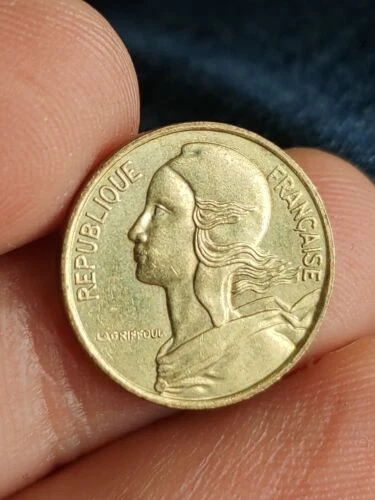 1998 5 centavos França FRANCÊS livre Reino Unido pós alumínio-bronze Kayihan moedas T96 - Imagem 2 de 2