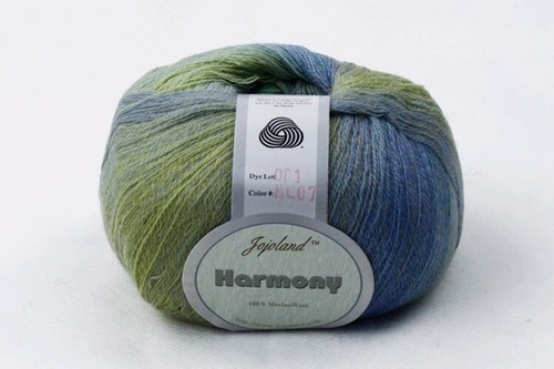 two balls 1760 yards superfine lace weight merino wool variegated colors knit 07