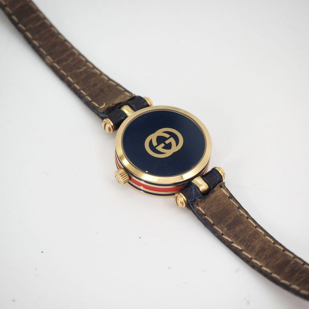 717 Gucci Watch Blue Sherry Line Ladies Vintage Women's 717 Gucci Watch Blue Sherry Line Ladies Vintage Women's