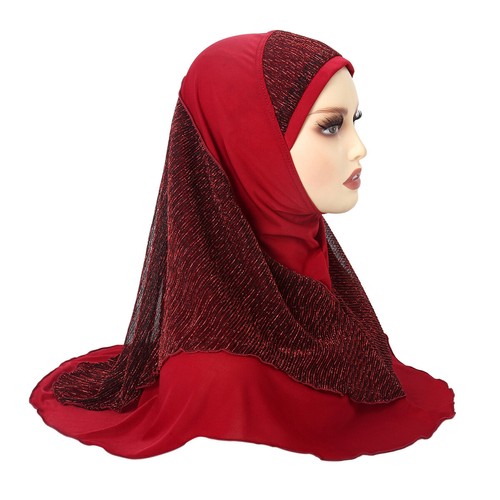 Pull On Instant Scarf Women Muslim Hijab Turban Prayer Shawl Head Wrap Islamic - Picture 94 of 113