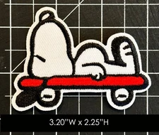 Peanuts: Skateboarding Snoopy Embroidered Iron On Patch