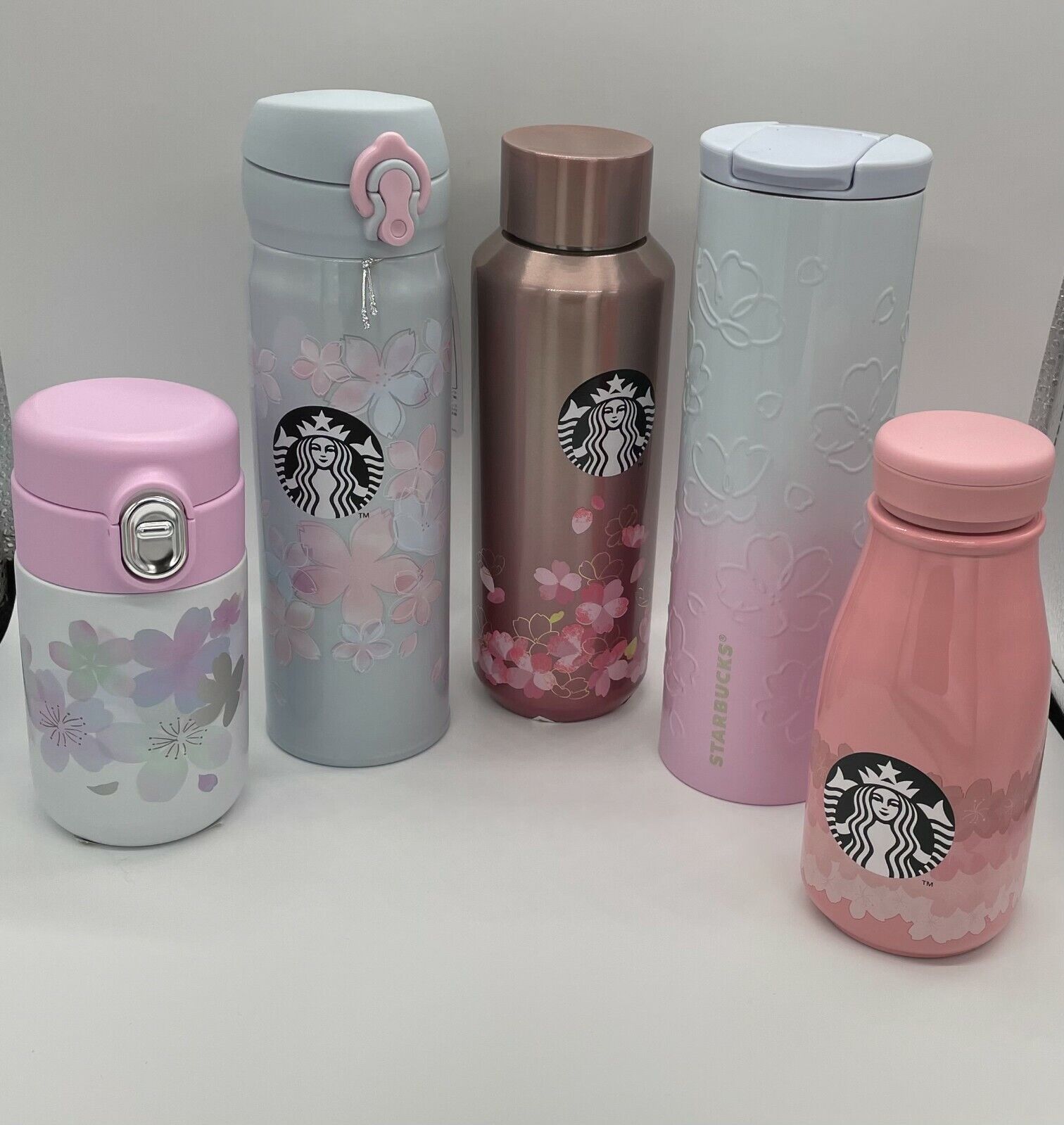 Starbucks JAPAN SAKURA 2022 Stainless Petit Bottle Tumbler Handy Bottle Blue