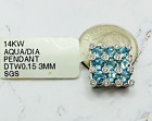 & Diamond Pendant 14k Gold Aquamarine