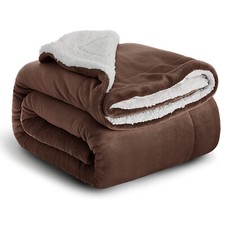 480 GSM Heavy Sherpa Fleece Blanket Soft Warm Bed Sofa Throw Weighted Blanket UK