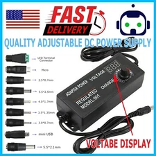 60W Power Supply Adjustable DC 3V-24V 12V Variable Universal AC DC Adapter